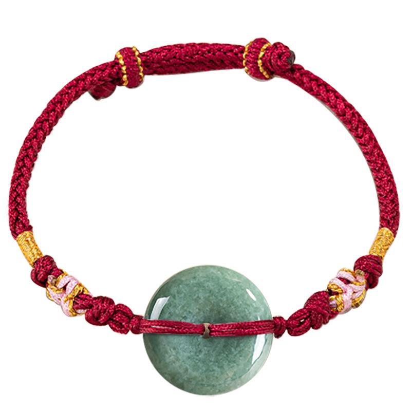 Vintage Jewelry Collection - Verde myanmar jadeite donut pulseira designer