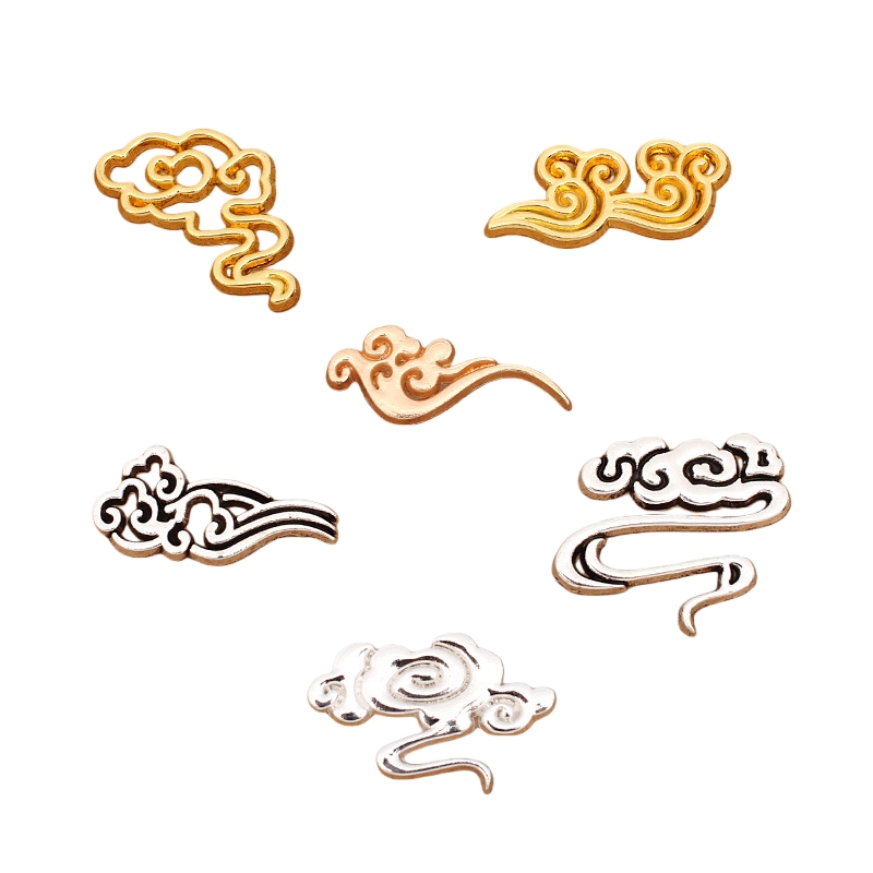 Vintage Jewelry Collection - Pingentes de Nuvem Auspiciosa em Liga