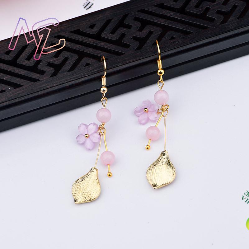 Rosa natural jade flor brincos - Vintage Jewelry Collection avaliação e preço