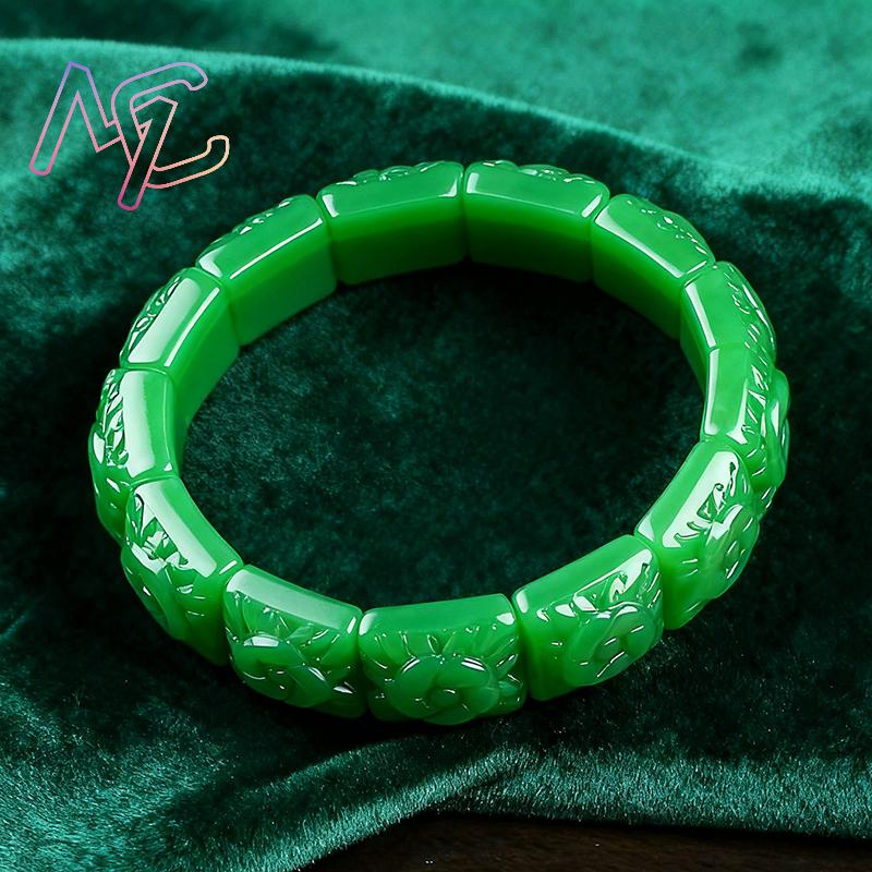 Real jade flor pulseira pulsei - Vintage Jewelry Collection avaliação e preço