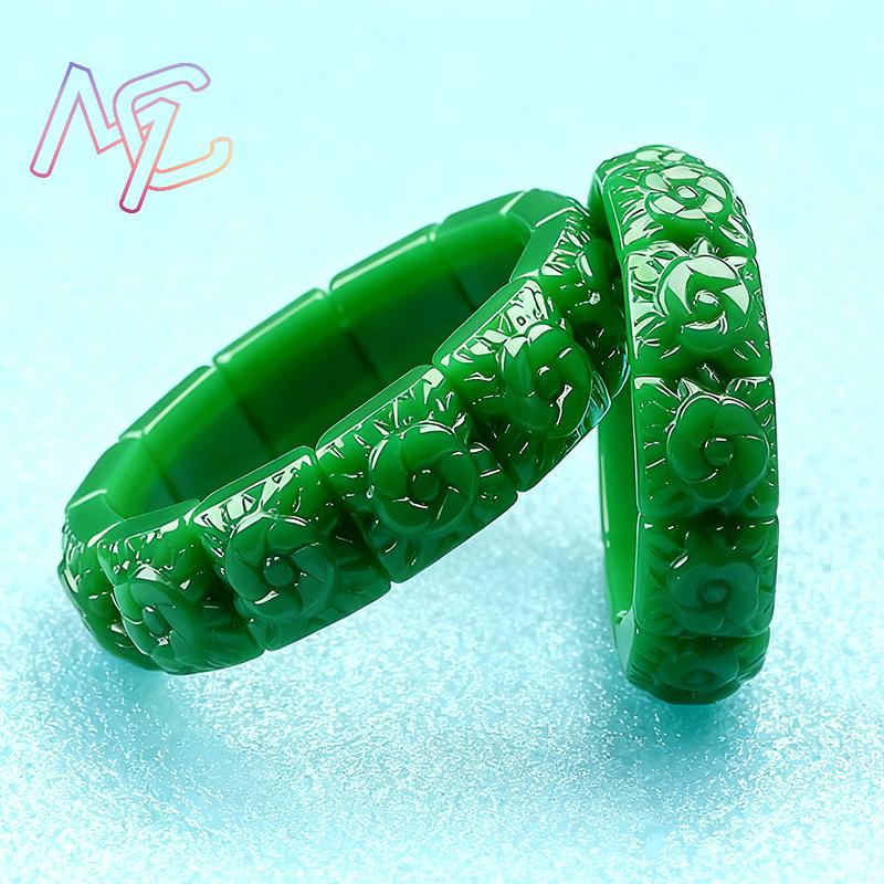 Real jade flor pulseira pulsei - Vintage Jewelry Collection avaliação e preço